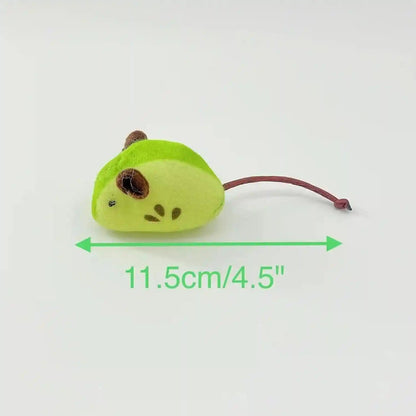 Catnip Cat Mice Toys Interactive Mouse Cat Toy for Indoor Adult Cats Kitten Kitty Baby Cat Chew Exercise Toy Fruit-Shaped Mice Cat Toy Set - 5PCS5