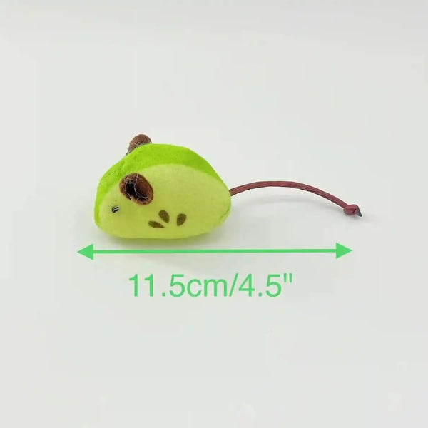 Catnip Cat Mice Toys Interactive Mouse Cat Toy for Indoor Adult Cats Kitten Kitty Baby Cat Chew Exercise Toy Fruit-Shaped Mice Cat Toy Set - 5PCS5