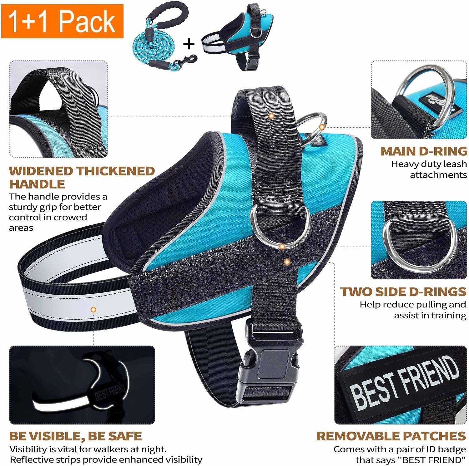 haapaw-essential-dog-harness-no-pull-pet-vest-with-3-leash-clips-no-choke-reflective-adjustable-and-padded-for-easy-walking-and-training-for-medium-dogsm-blue