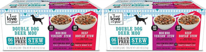 I and Love and You Wet Dog Food - Baad Mooon on the Rise Variety Pack - Beef + Lamb, Grain Free, Filler Free 13Oz Can, 6Pk15