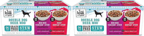 I and Love and You Wet Dog Food - Baad Mooon on the Rise Variety Pack - Beef + Lamb, Grain Free, Filler Free 13Oz Can, 6Pk15
