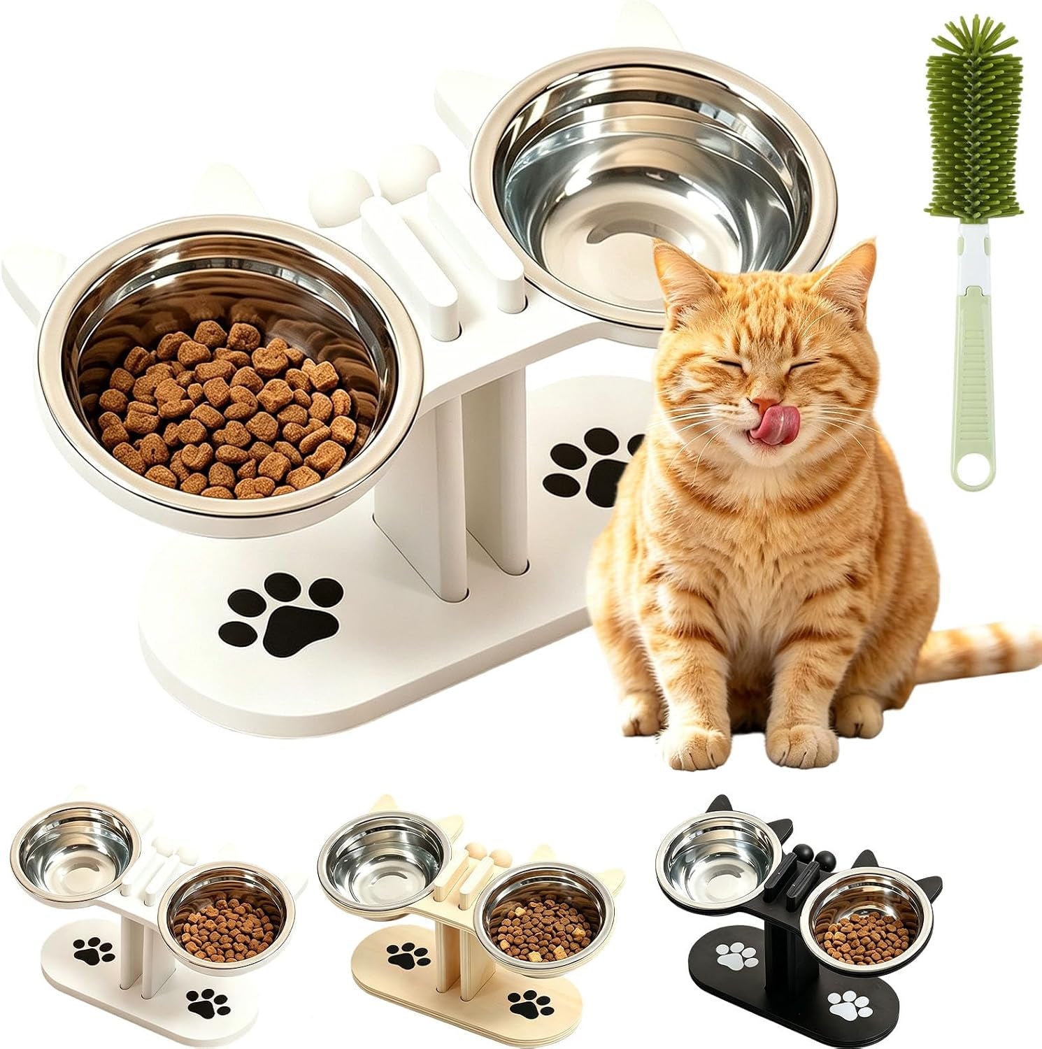 2026-new-anti-slip-elevated-3-bowl-pet-feeder-cat-bowls-with-stand-tilted-stainlesssteel-cat-feeding-station-ergonomic-elevated-cats-bowls-with-wooden-base-pet-feeding-station-for-food-water-e