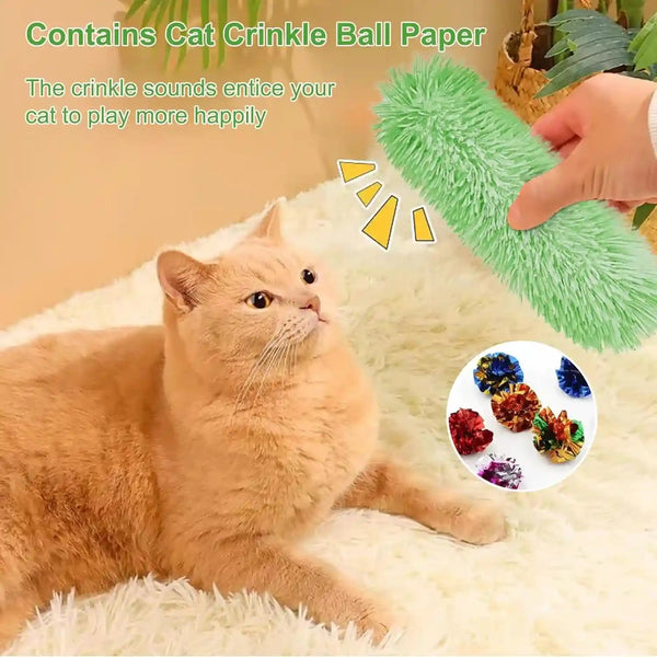 Rishoesu 3 Pcs Interactive Cat Toys Cat Pillows, Soft and Durable Crinkle Sound Catnip Toys, for Indoor Cats Funny Kitten Toys Exercise2