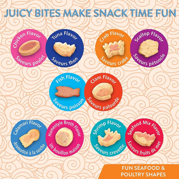 INABA Juicy Bites Grain-Free, Soft, Moist, Chewy Cat Treats with Vitamin E and Green Tea Extract, 0.4 Ounces per Pouch, 9 Pouches Total (3 per Bag), Scallop and Crab Flavor3