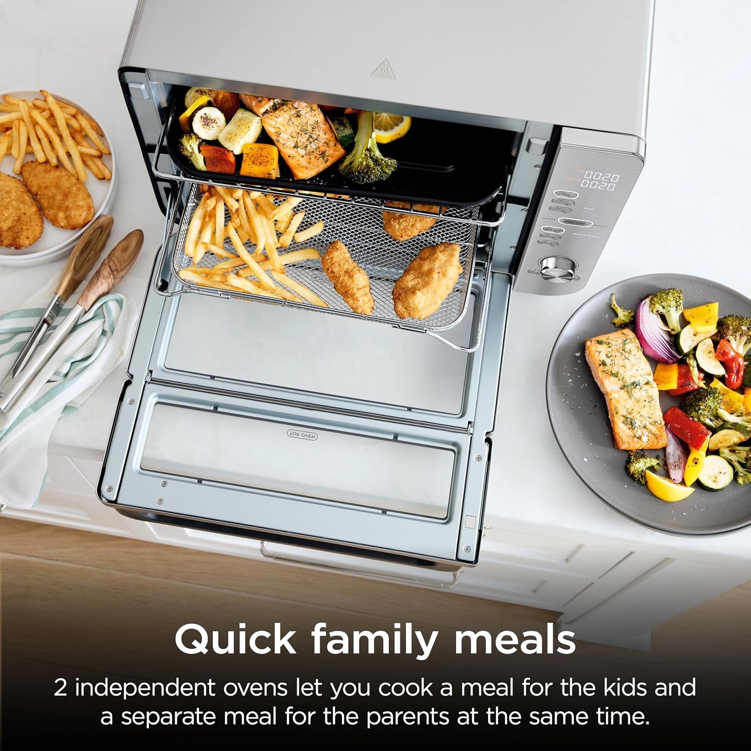 ninja-double-stack-xl-countertop-oven-12-in-1-stainless-steel-dct601-dualzone-smart-finish-flavorseal-fits-4-5-lb-chicken-6-lbs-wings-air-fry-bake-broil