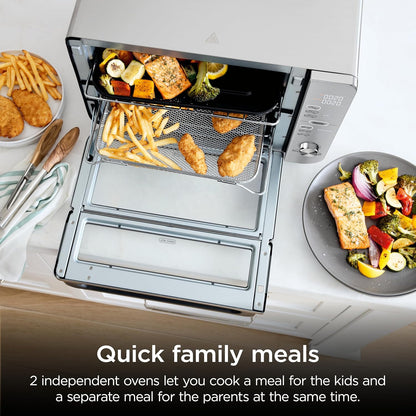 Ninja Double Stack XL Countertop Oven, 12-In-1, Stainless Steel, DCT601 | Dualzone, Smart Finish, Flavorseal, Fits 4.5 Lb Chicken & 6 Lbs Wings, Air Fry, Bake, Broil6
