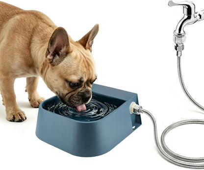 LESYPET Dog Automatic Water Dispenser with Hose, 68 Oz Outdoor Dog Drinking Water Bowl for Chicken Livestock, Auto Filling Waterer for Pets & Livestock1