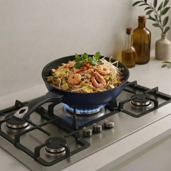 9'' (22Cm) 3D Diamond Coating Nonstick Wok Cookware | Made in Korea, Cool Touch Handle, Textured Nonstick, Easy Food Release, Stir Fry, Everyday Cooking2