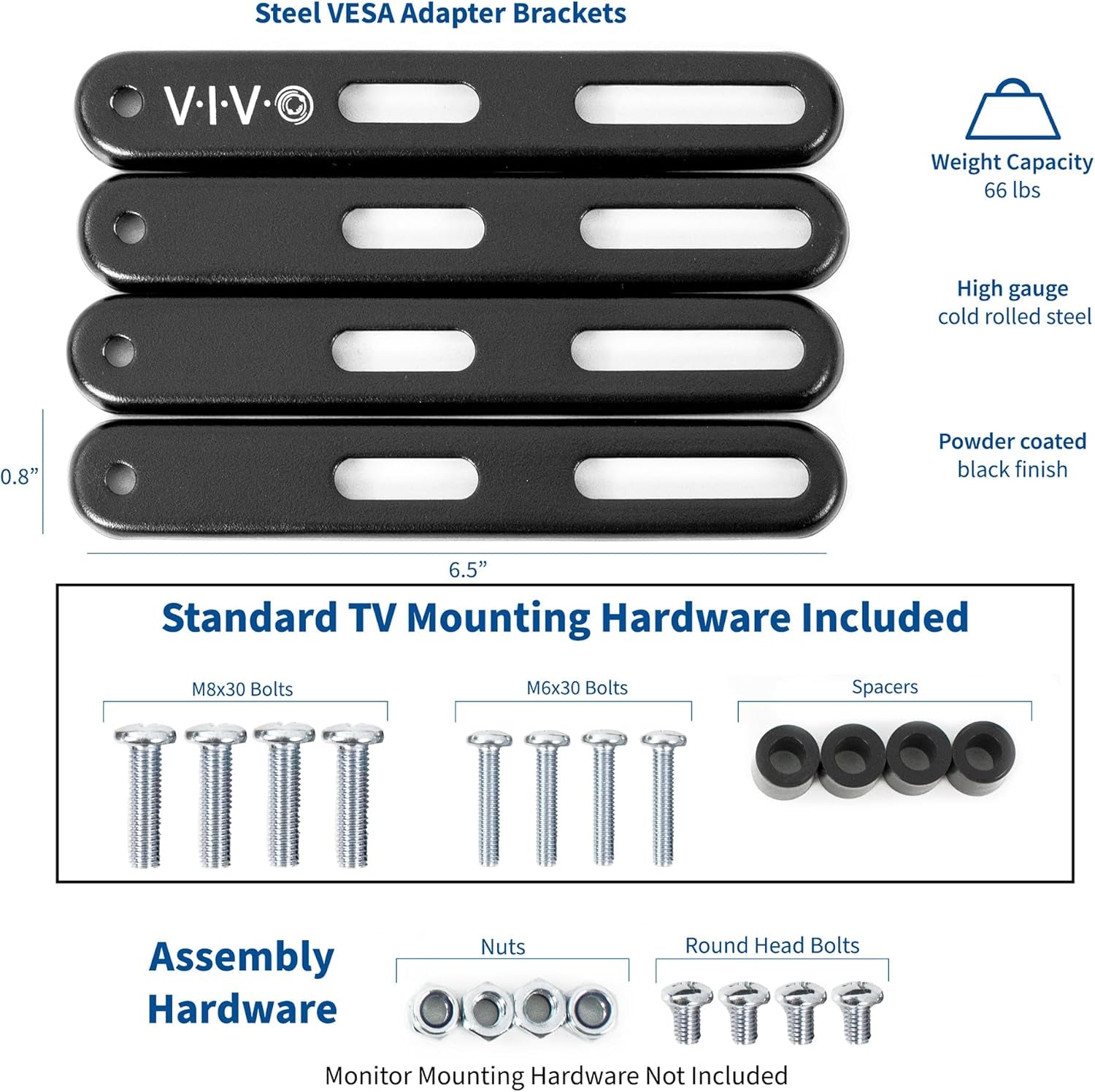 vivo-steel-vesa-extension-mount-adapter-brackets-for-screens-32-to-55-inch-lcd-led-tv-conversion-plate-kit-for-vesa-up-to-400x400mm-mount-ad400b