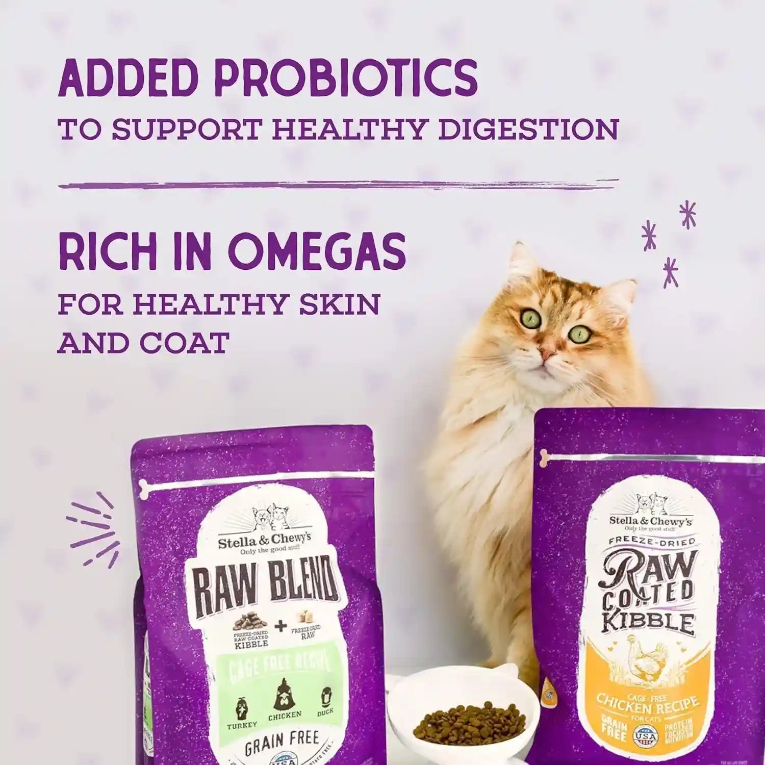 stella-chewys-raw-coated-cat-food-high-protein-grain-free-kibble-with-cage-free-chicken-premium-digestive-support-with-probiotics-natural-small-kibble-perfect-for-picky-eaters-2-5lb-bag