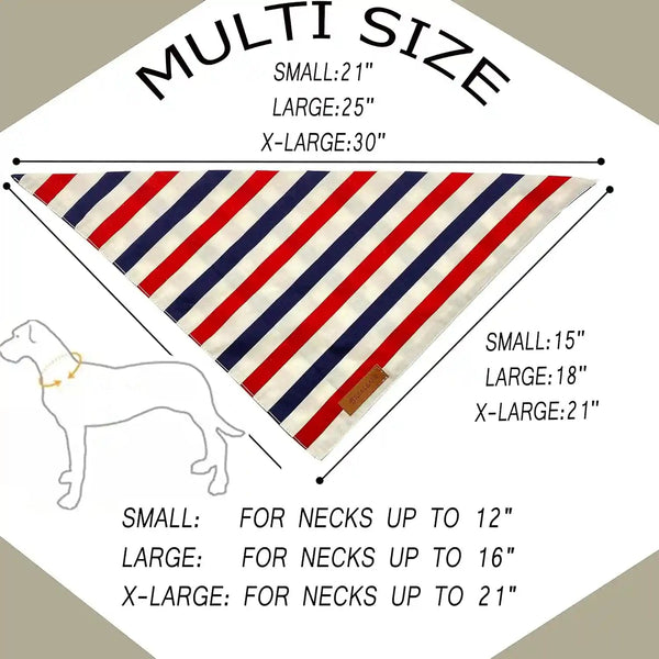 Realeaf 4Th of July Dog Bandanas 2 Pack, Reversible American Flag Pet Scarf for Boy and Girl, Premium Durable Fabric, Patriotic Bandana for Large and Extra Large Dogs (X-Large)2