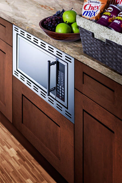 Summit 24” over the Range Microwave, 0.9 Cu.Ft. Built in Microwave, Stainless Steel- OTR244