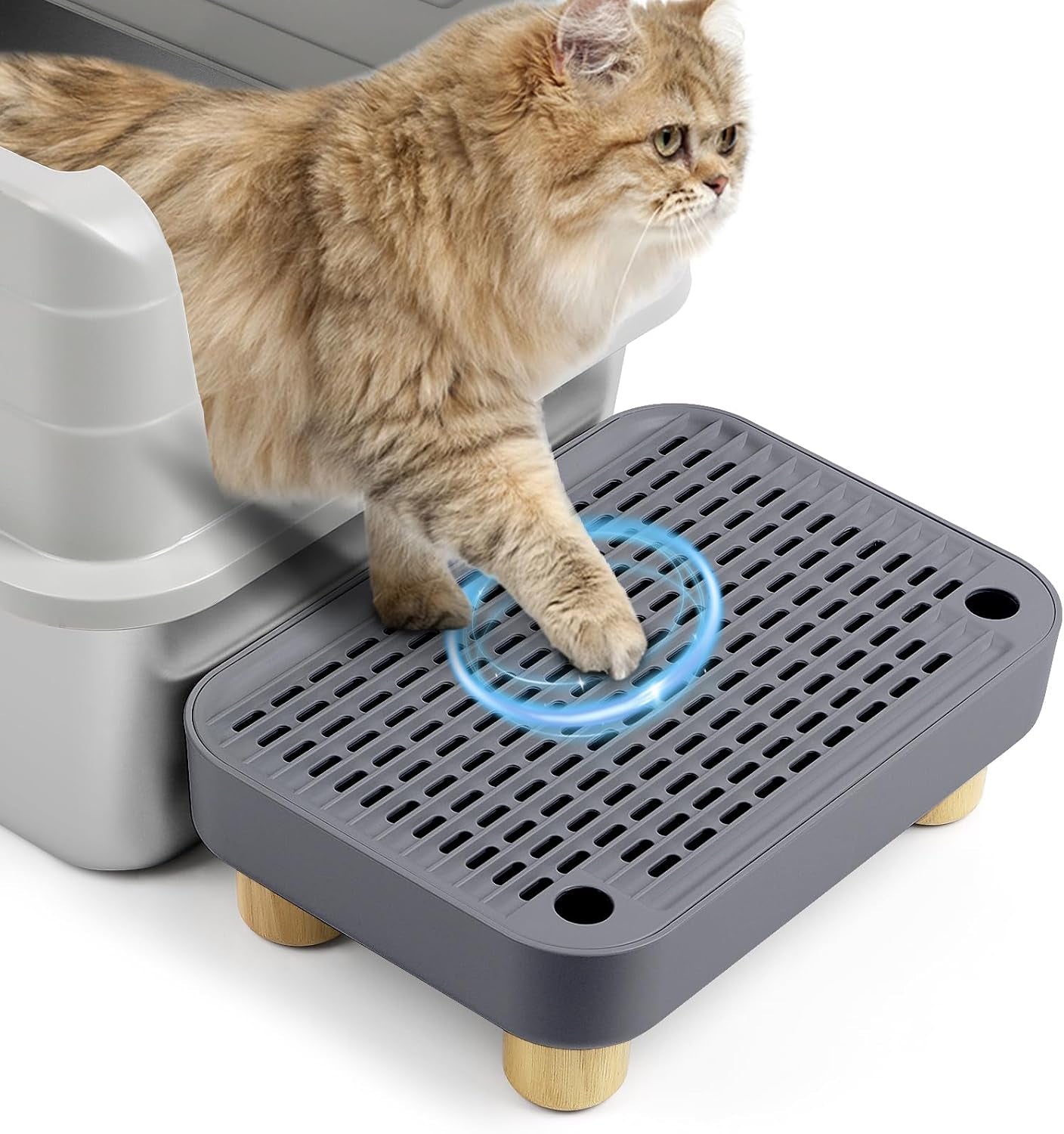 cat-litter-box-ramp-litter-box-step-mat-with-filter-function-cat-stair-for-litter-box-easy-to-clean-11-8x-8-2x-2-cats-pedal-step-stool-ideal-for-kitten-elderly-cats-light-grey