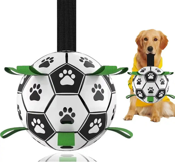 Dog Soccer Ball, Interactive Toys for Tug of War, Puppy Birthday Gifts, Tug Toy, Water Toy, World Cup Durable Balls for Small & Medium Size (6 Inch)10