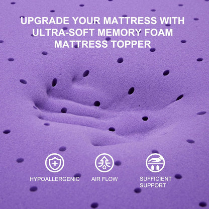 2 Inch Gel Memory Foam Mattress Topper Ventilated Soft Pressure Relieve Mattress Pad, Breathable Bed Topper, Certipur-Us Certified, Twin Size | Ventilated Soft Pressure Relieve Mattress Pad, Breathable Bed Topper, Certipur-Us Certified3