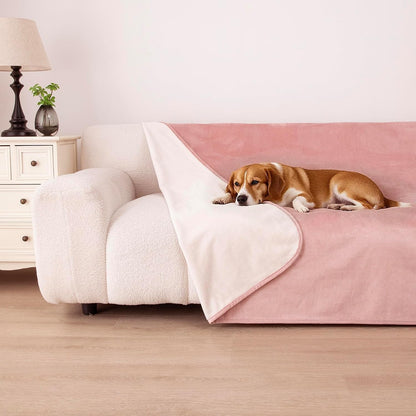 Waterproof Blanket for Dogs - Reversible Furniture Protector | TPU Leak-Proof Liner, Soft Velvet & Flannel Pet Throw, Machine Washable, for Couch and Bed, 52" X 82", Beige/Khaki13