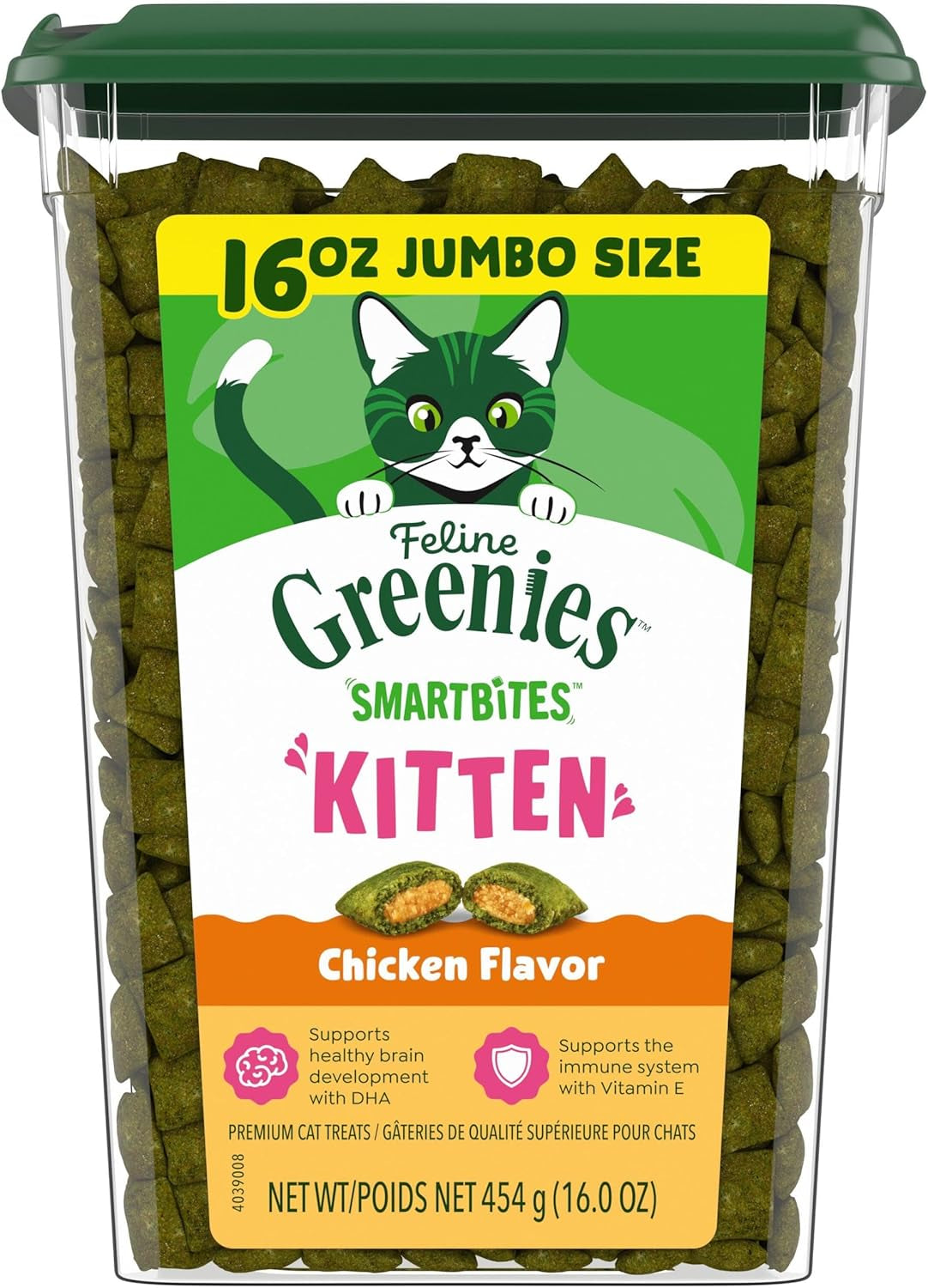 greenies-feline-smartbites-kitten-treats-chicken-flavor-2-1-oz-dha-for-brain-vision-development-supports-immune-system-under-2-cal-treat-no-artificial-flavors-preservatives-1-lb-tub