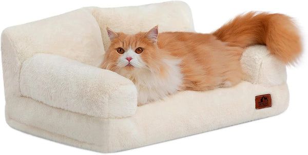Hollypet Small Dog Large Cat Bed Puppy Couch Beds for Pets up to 25 Lbs | Fluffy Dog Cat Couch Plush Soft Warming Pets Beds with Machine Washable Cover and Non-Slip Bottom26