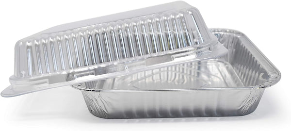 (35 Pack) 8” X 8” Square Baking Cake Pans with Plastic Dome Lids | Heavy Duty L Disposable Aluminum Foil Tins L Portable Food Containers L Perfect for Roasting Oven Toaster Cooking2