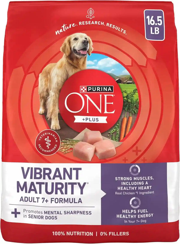 Purina ONE High Protein Dry Senior Dog Food plus Vibrant Maturity Adult 7 plus Formula - 8 Lb. Bag14