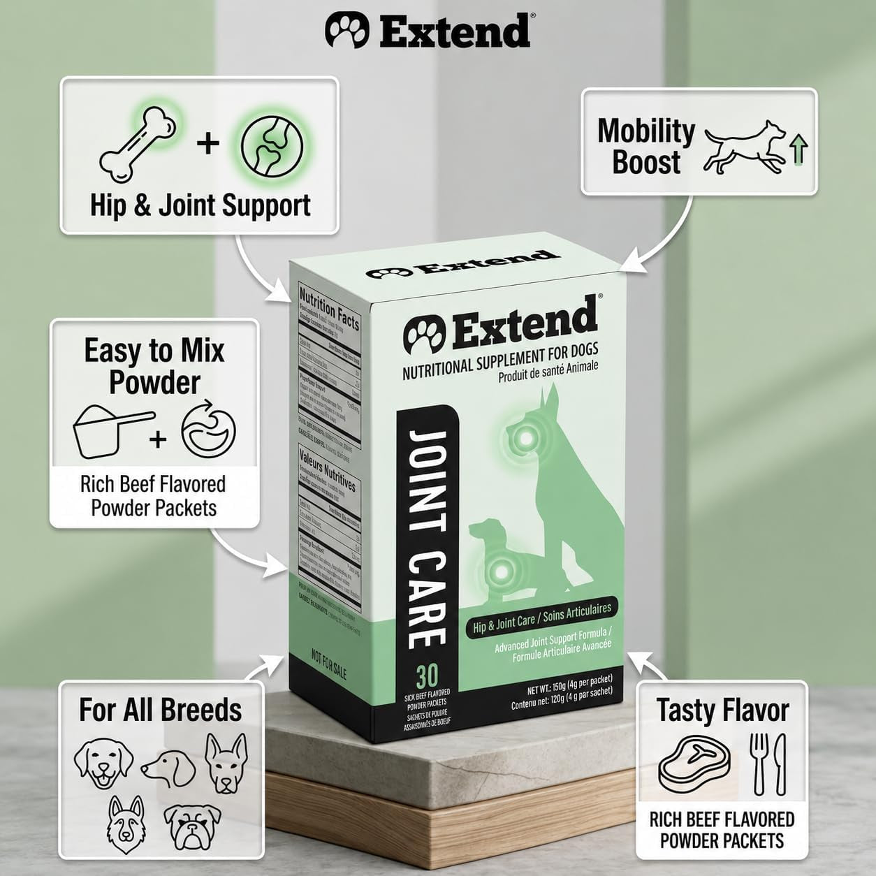 extend-joint-support-for-dogs-hip-and-joint-supplement-for-dogs-glucosamine-hip-joint-support-arthritis-supplement-support-healthy-joints-mobility-flexibility-for-all-dog-breeds-made-in-usa