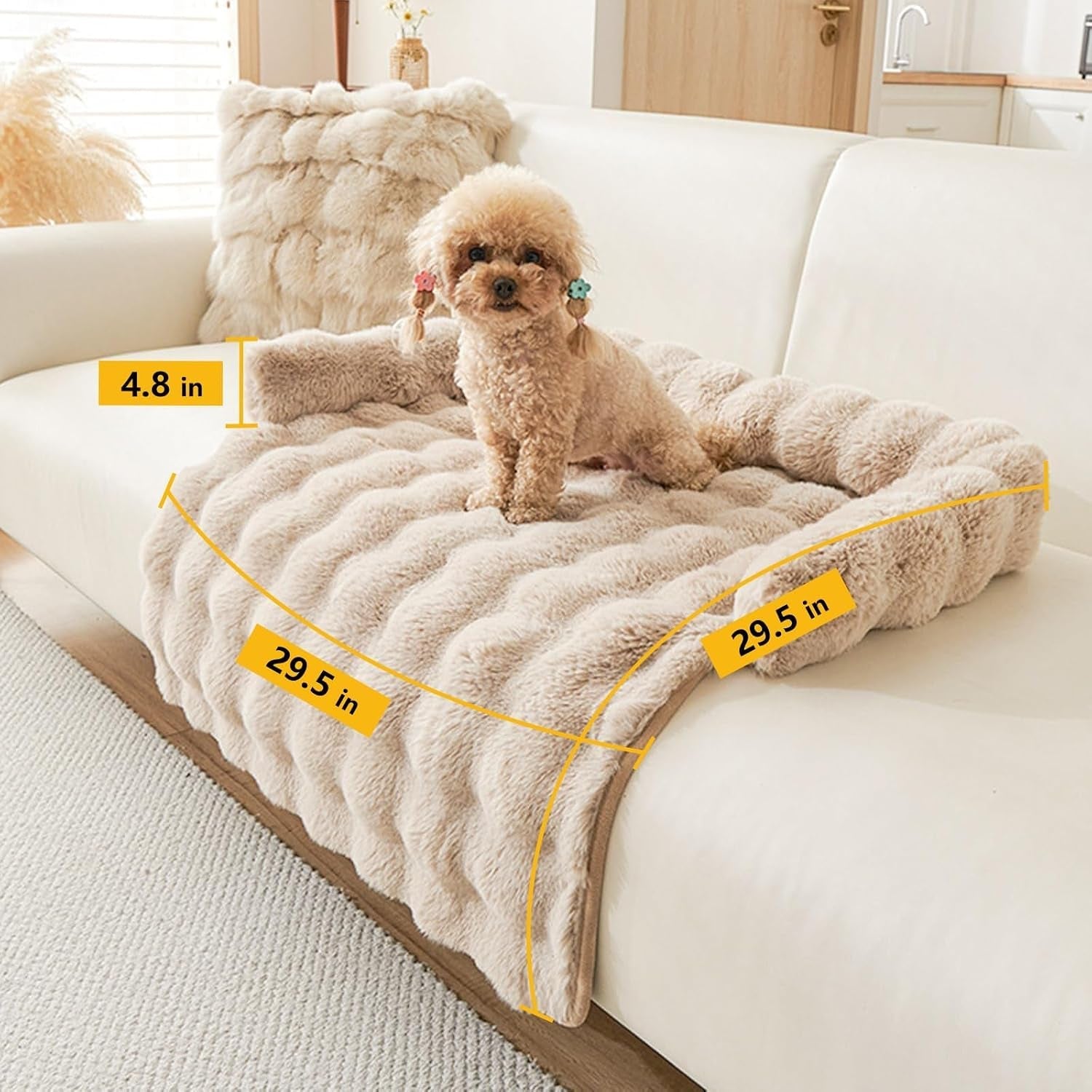 calming-dog-bed-for-couch-29-5-x-29-5-inch-non-slip-rabbit-velvet-dog-sofa-mat-for-furniture-protector-perfect-for-small-medium-dogs-and-cats-khaki-medium