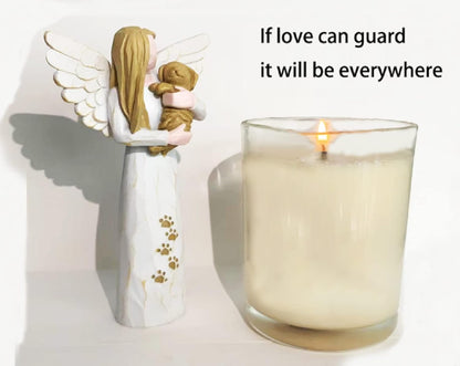 Dog Memorial Gifts for Loss of Dog, Pet Memorial Gifts, Resin Angel Statues,Sculpting Angels，Pet Sympathy Gifts(White)2