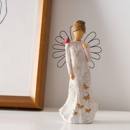 Sympathy Angel Figurines for Loss of Loved Ones Angel Statues | Home Decor Serenity Prayer Gifts for Women Resin Sculpted Hand-Painted Figure Bereavement Gift Praying Hands Statue1