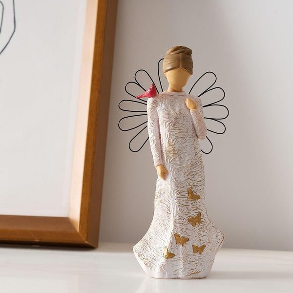 Sympathy Angel Figurines for Loss of Loved Ones Angel Statues | Home Decor Serenity Prayer Gifts for Women Resin Sculpted Hand-Painted Figure Bereavement Gift Praying Hands Statue1