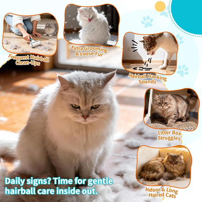 Hairball Treatment for Cats – 500 Crunchy & Creamy Hairball Treats for Cats – Indoor Feline Digestion Formula for Hairball Control, Cat Hairball Remedy & Digestive Support, Chicken & Krill Flavor4