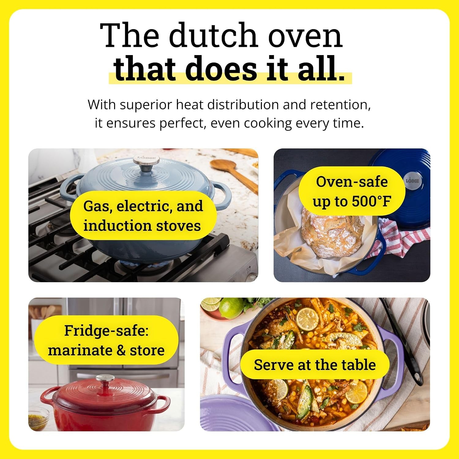 essential-enamel-cast-iron-dutch-oven-6-quart-apricot-ideal-for-bread-baking-braising-marinating-slow-cooking-features-moisture-sealing-lid-dual-handles