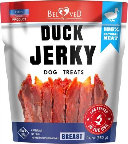 Dog Treats Duck Jerky 1.5 LB – Dog Food & High Protein Chews for Large, Medium & Small Breeds – Natural Healthy Training Strips & Snacks – Human Grade Real Meat – Grain Free, Rawhide Free, Bulk Pack1