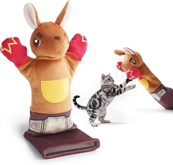 Cat Wrestling Glove, 22 Inch Cat Puppet Wrestler with 5 Catnip Pouches & 3 Layer Resistant Protection, Interactive Cat Toy with Treat Pocket for Boredom Relief & Mental Stimulation1