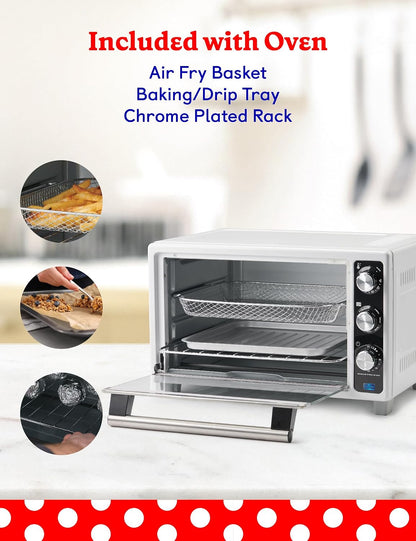 Air Fryer Convection Toaster, 1500 Watts, BC-4637W, White | 0.7 Cu. Ft. 22-Liter Capacity, 7 Function Convection Oven with Pizza, Bagel, Roast, Bake & Keep Warm Settings4