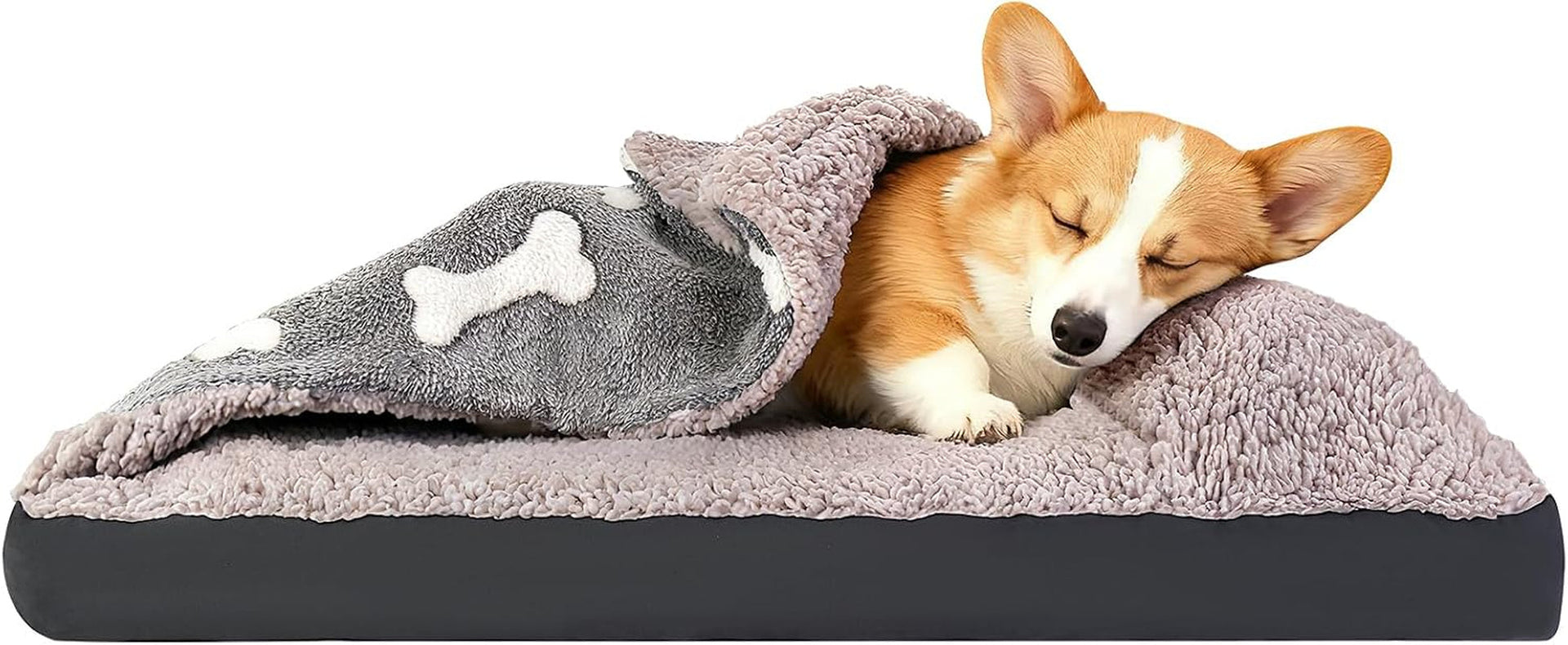 dog-bed-with-cover-pillow-blanket-attached-30x20-washable-rectangle-hooded-cozy-cave-cat-puppy-calming-crate-bed-removable-cover-indoor-covered-kennel-furniture-couch-sofa-for-small-medium-pet