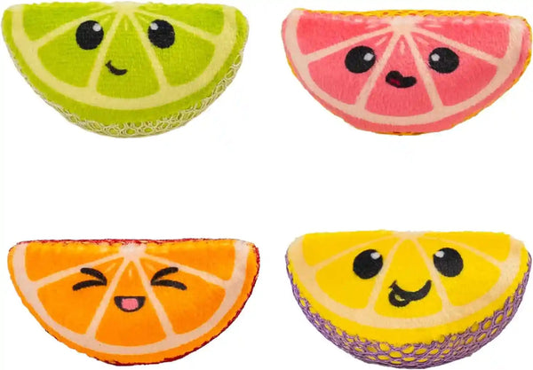 Catstages Dental Fruit Wedges 4 Pk, Soft and Textured Catnip Chew Toys That Help Clean Teeth, Multicolored1