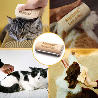 Deshedding Grooming Tool for Dogs, Cats & Horses, Ergonomic Design Wood Groom Brush, Professional Pet Groomer, Painlessly Remove for Short & Long Hair, Fur & Dirt - 5 Inches4