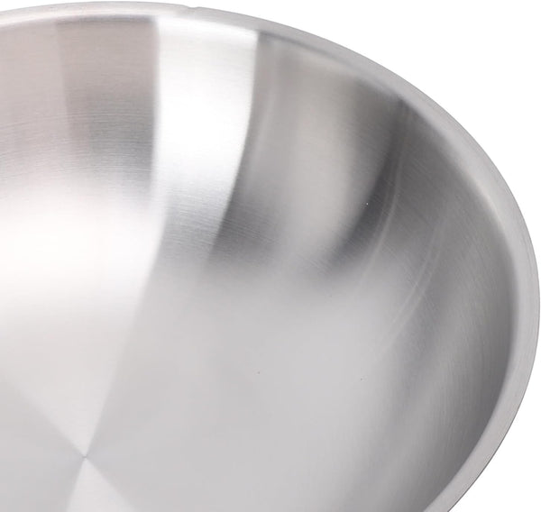 Stainless Steel Wok Pan 304 Stainless Steel Stir Fry Pan Flat Bottom with Handle Large Capacity for Electric Stove Induction Cooktop Gas Home Cooking (34CM)9