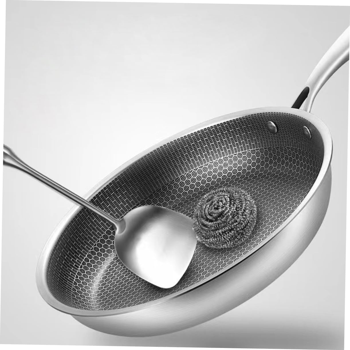 clad-stir-fry-pan-poached-egg-pan-stainless-steel-skillet-honeycomb-handles-for-induction-electric-gas-stove-easy-to-clean-ergonomic-design