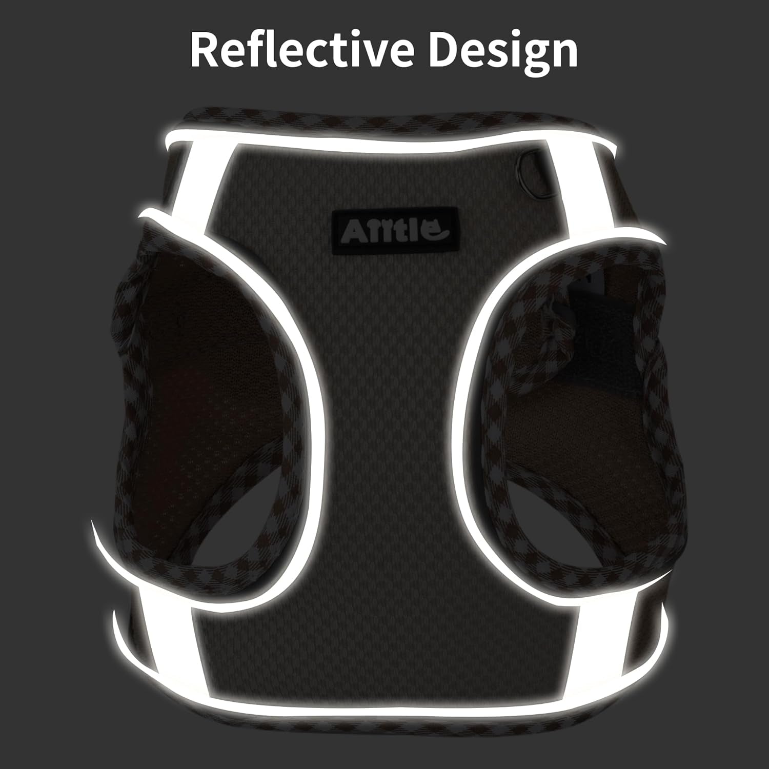 aiitle-tiny-dog-harness-lightweight-mesh-step-in-vest-for-puppy-reflective-escape-proof-design-with-high-stick-magic-tape-indoor-outdoor-use-for-chihuahua-maltese-shih-tzubrown-beige-xxxs