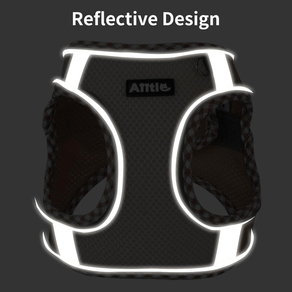 AIITLE Tiny Dog Harness - Lightweight Mesh Step-In Vest for Puppy, Reflective & Escape-Proof Design with High-Stick Magic Tape - Indoor/Outdoor Use for Chihuahua, Maltese, Shih Tzu(Brown-Beige, XXXS)7