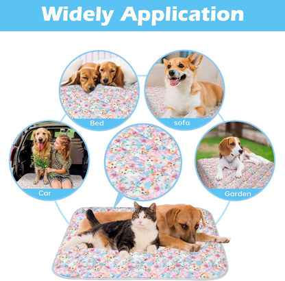 Dog Cooling Mat, Cat Self Cool Ice Pads,Lightweight Pet Cooling Pad Blanket Bed Cover,Puppies Summer Cool Tech Fabric,Washable Dog Sleeping Mat for Home & Outdoor,Keep Cool for Pets3