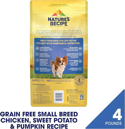 Nature'S Recipe Grain Free Small Breed Dry Dog Food, Chicken, Sweet Potato & Pumpkin Recipe, 4 Lb. Bag2