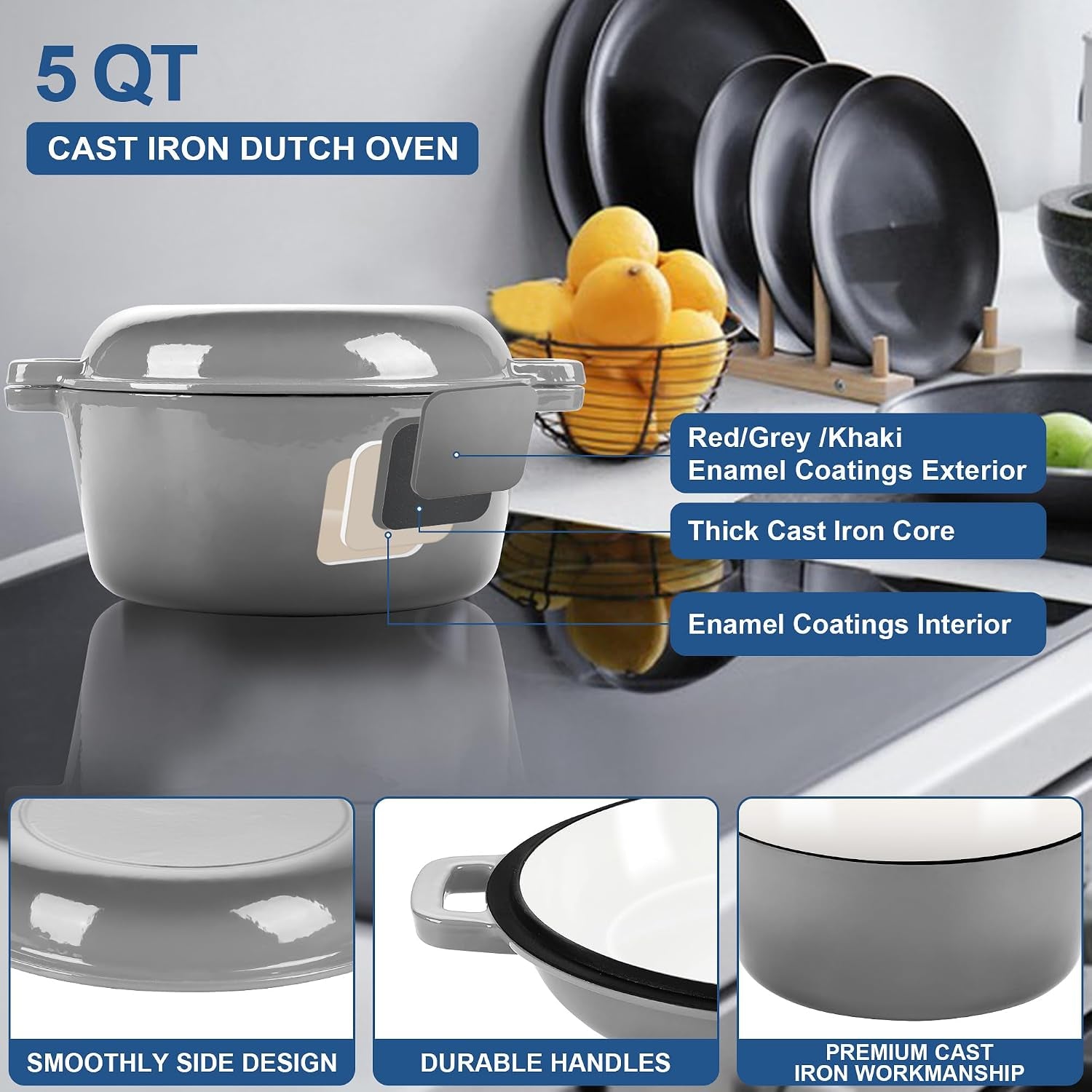 5-quart-enameled-cast-iron-dutch-oven-2-in-1-dutch-oven-pot-with-skillet-lid-and-silicone-bread-sling-ideal-for-bread-baking-cooking-stewing-frying-induction-oven-safe-grey