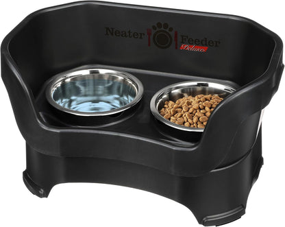 Neater Pet Brands Neater Feeder Deluxe Mess Proof Dog Bowls Elevated for Large Dogs over 40 Lbs, Made in USA, No Spill Raised Dog Food Bowl Stand Feeding Station, Food and Water Bowl Set, Black16
