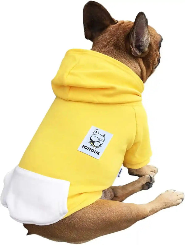 Ichoue French Bulldog Frenchie Clothes Hoodies for Dogs Pug English Boston Terrier Bully Pitbull Corgi Sweatshirt Sweater Clothing - Khaki/Xlarge9