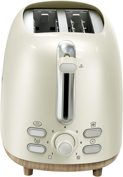 Oster 2-Slice Toaster with Extra Wide Slots, Bagel Toaster, Oat Milk1