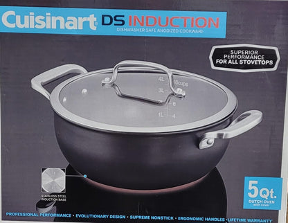 DS INDUCTION DISHWARE SAFE ANODIZED COOKWARE 5 QT DUTCH OVEN with COVER1