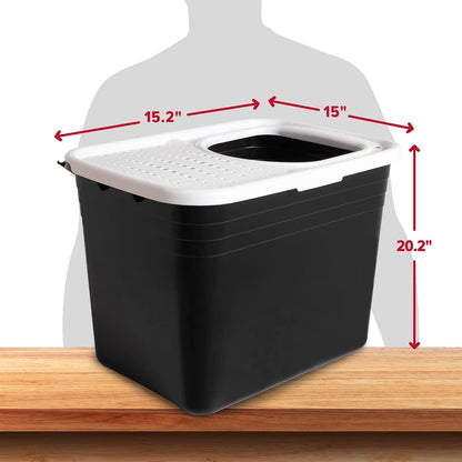 Arm & Hammer Premium Top Entry Litter Box with Filter to Clean Paws and Microban, Made in USA2