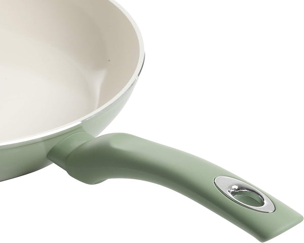 Plaza Café Forged Aluminum Healthy Pfa-Free Ceramic Pots and Pans Cookware Set, 7-Piece Set, Mint Green4